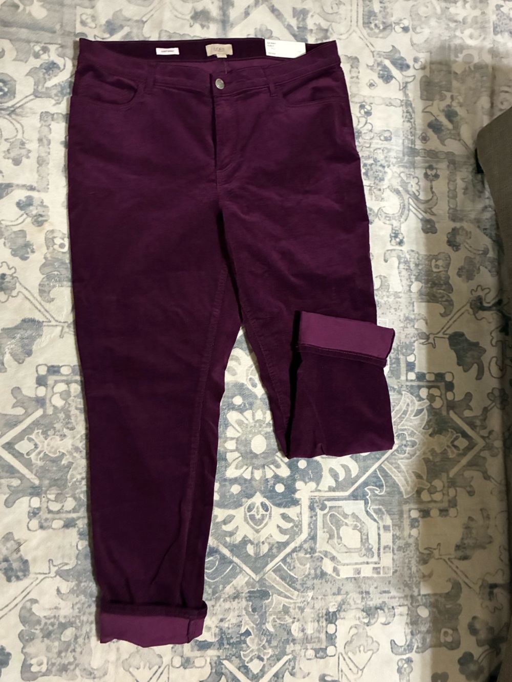 LOFT Deep Plum Skinny Jeans